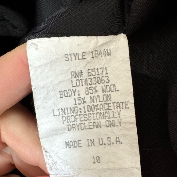 Frontier Collection Black Wool Coat Concho Button Front Made In USA Womens 10 - Picture 10 of 12